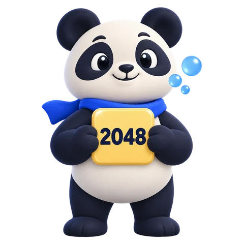 Burpy holding a 2048 tile